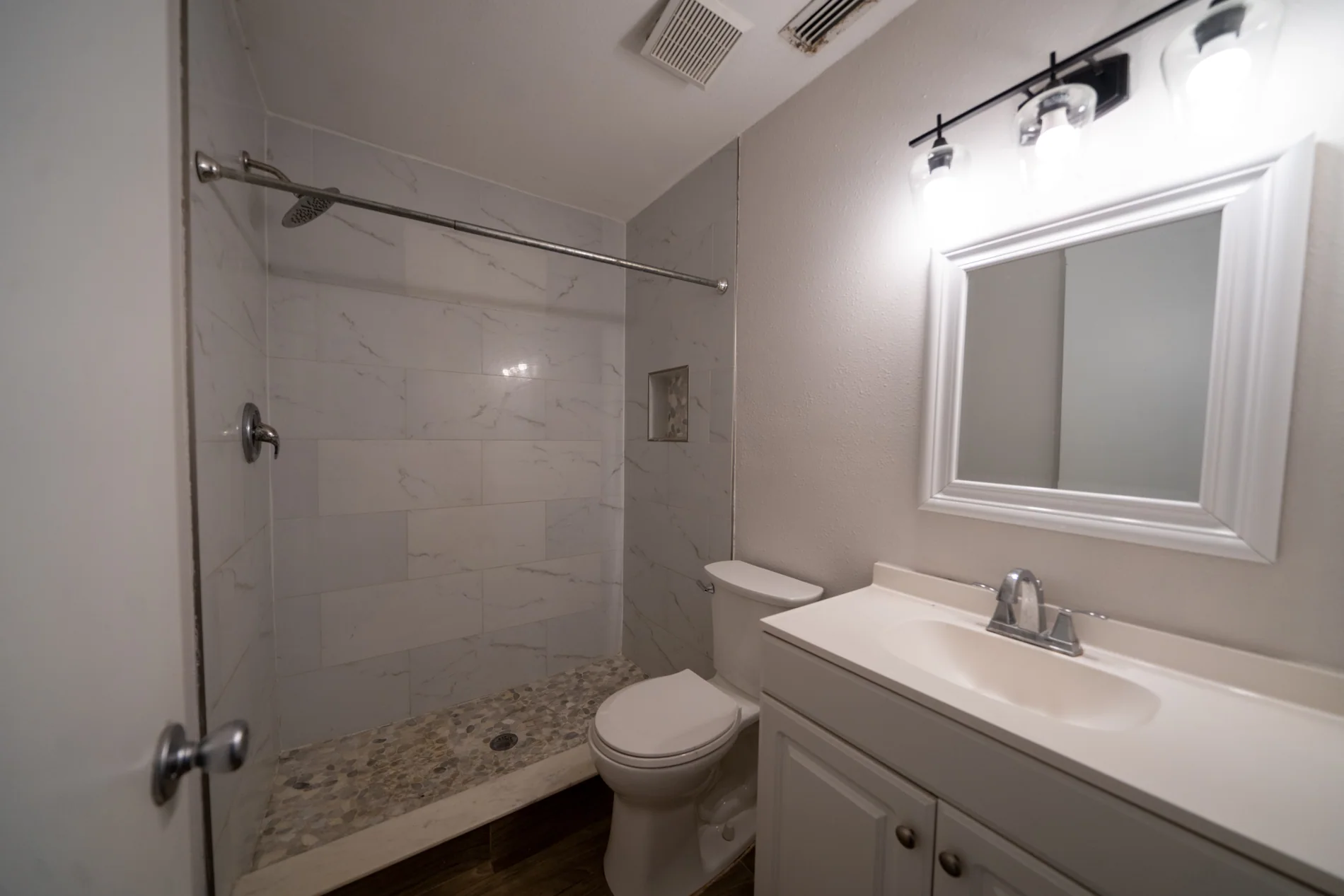 Clean residential bathroom interior